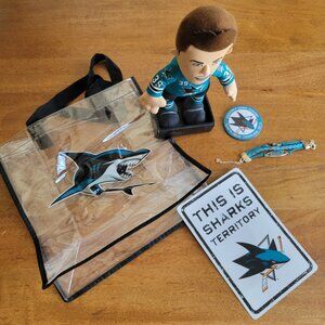 San Jose Sharks Fan Pack – Plush, Sign, Tote & More! 🦈